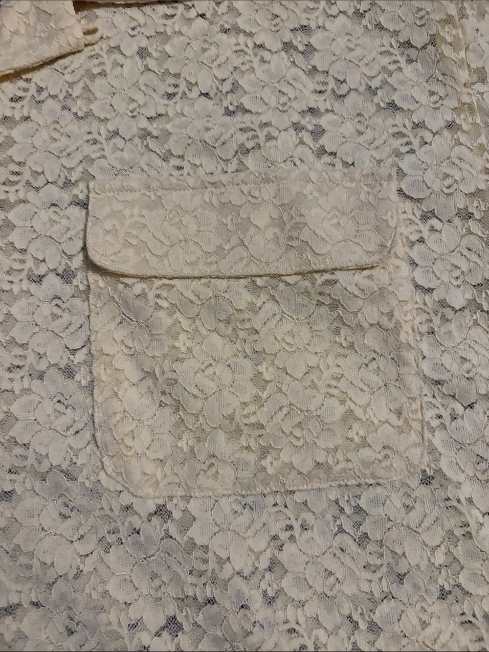 No Maintenance Men's Short-Sleeve Lace Button-Down Shirt in Cream - Picture 3 of 6